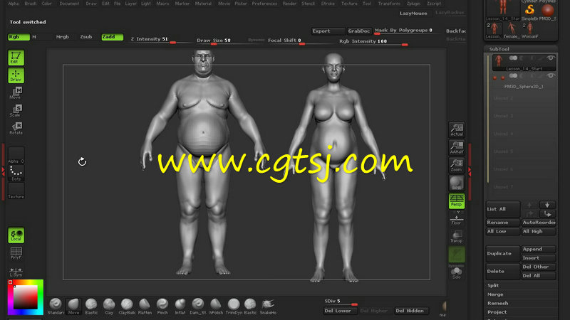 ZBrush肖像体形变化技巧视频教程的图片4