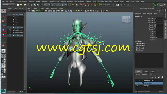 Maya游戏角色骨骼操控视频教程的图片2