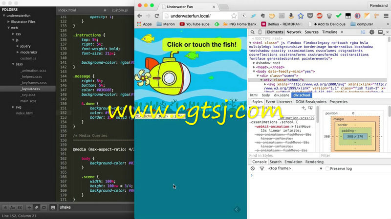 CSS中SVGs互动动画页面制作视频教程的图片2