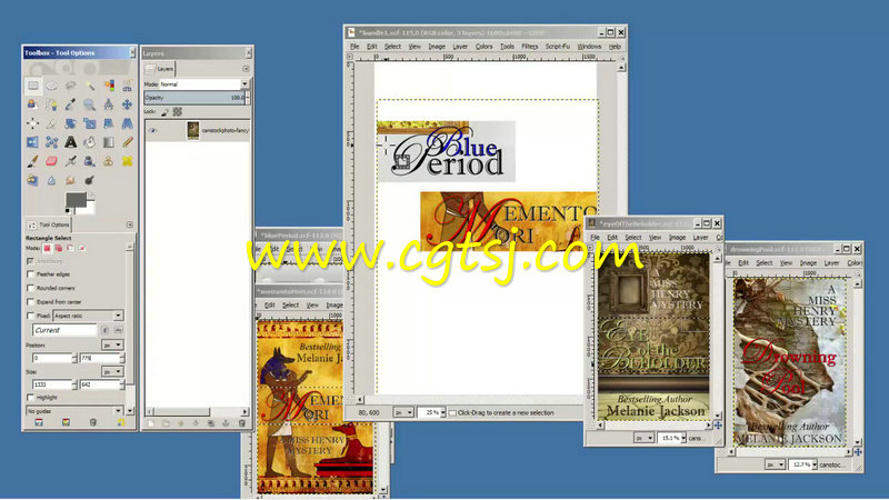 GIMP三维书籍封面制作视频教程的图片2