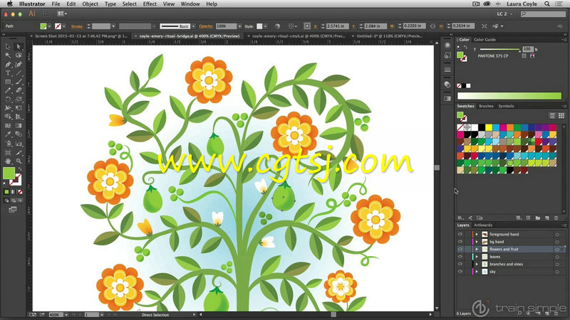 Illustrator调色板多功能性着色艺术视频教程的图片3