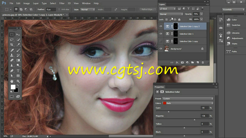 Photoshop人物肖像调色润色技术视频教程的图片2