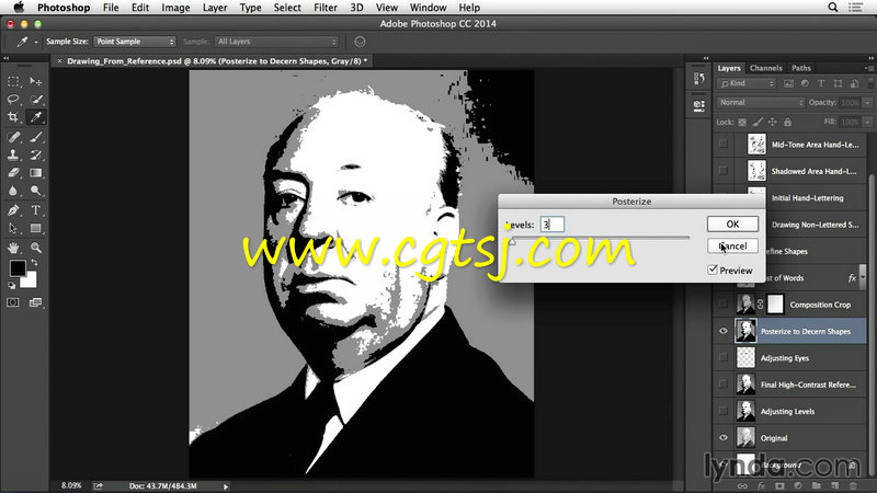 Illustrator字母肖像手绘艺术训练视频教程的图片2