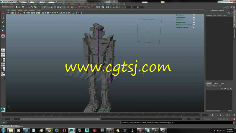 Maya机器人骨骼控制动画训练视频教程的图片3