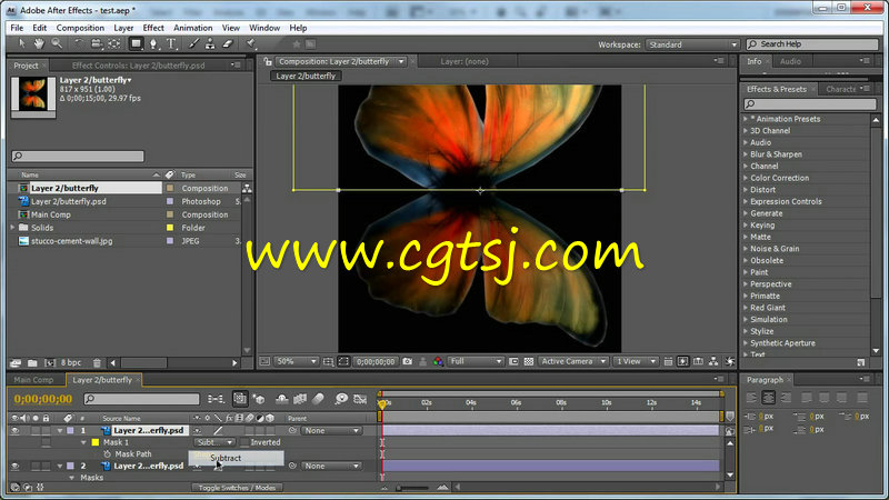 AE飞舞蝴蝶特效动画制作视频教程的图片1