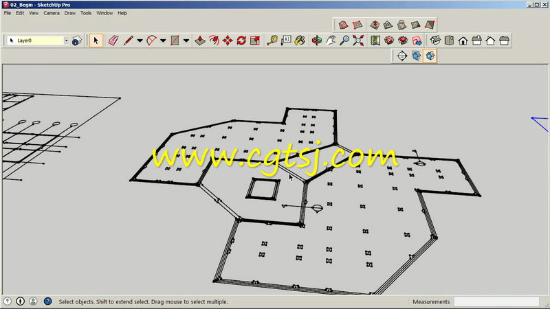SketchUp中使用DWGw文件制作三维模型视频教程的图片1