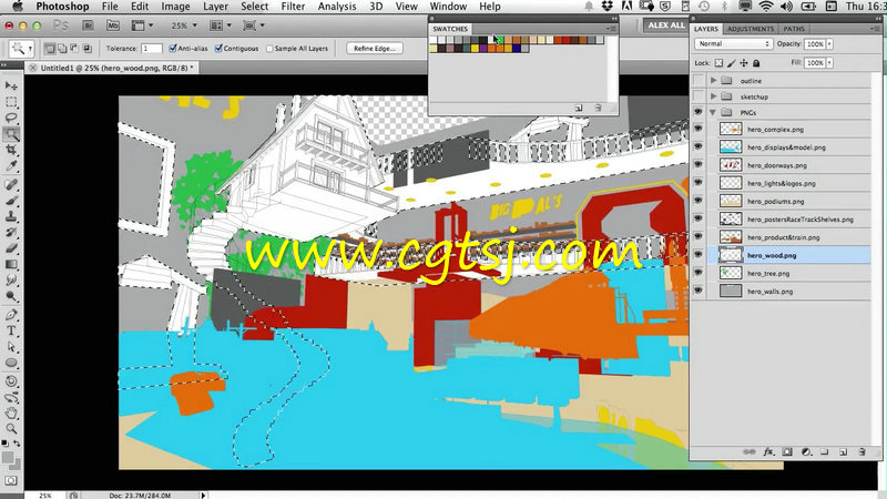 SketchUp与PS概念艺术场景绘制视频教程的图片2