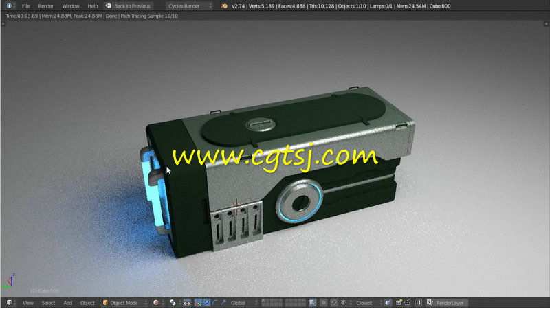 Blender科幻游戏道具建模设计视频教程的图片2