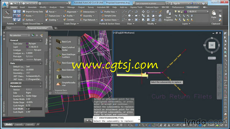 Civil3D十字路口设计实例训练视频教程的图片2