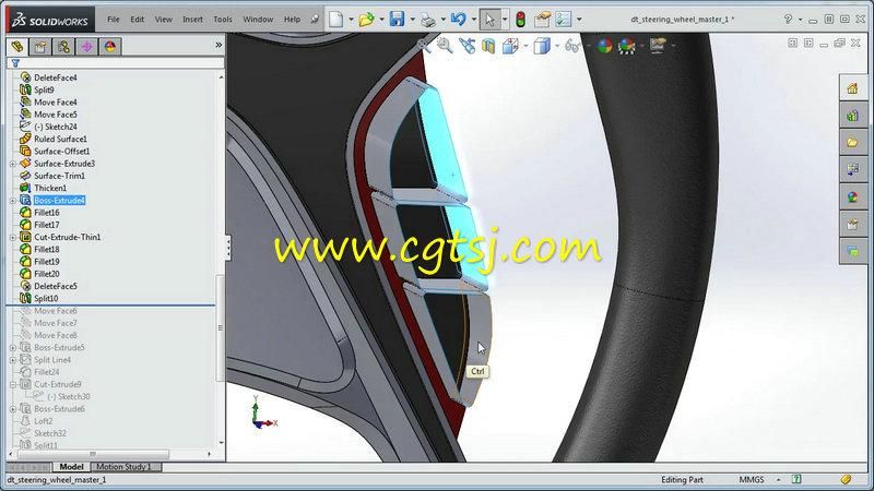 SolidWorks方向盘高效建模技术视频教程的图片1