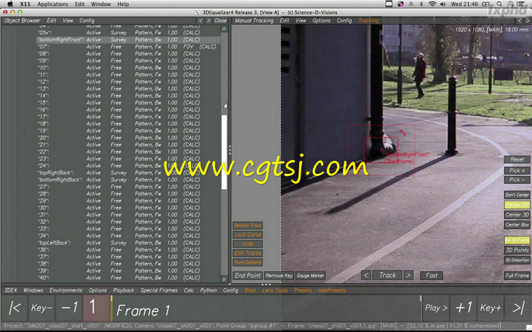 3DEqualizer运动跟踪进阶训练视频教程的图片1