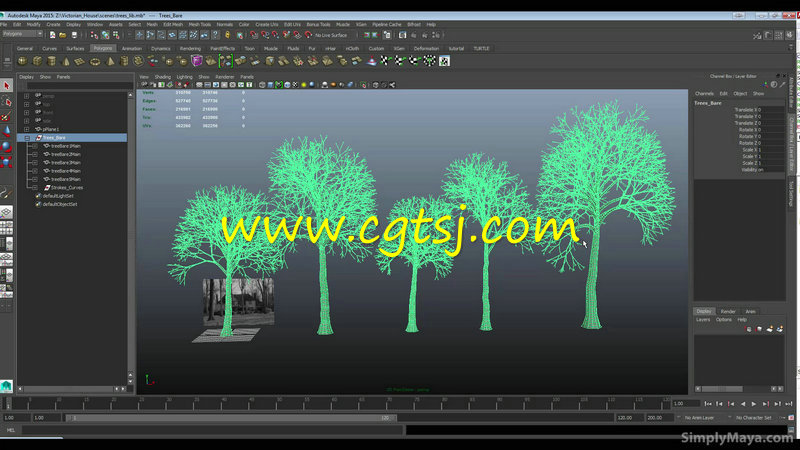 Maya建筑环境UV贴图相关技术实例训练视频教程的图片3