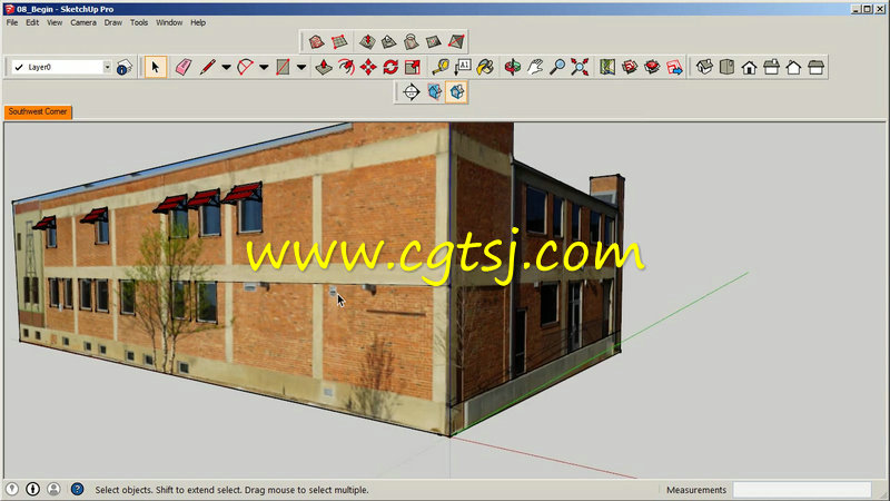 SketchUp中利用2D图像建模训练视频教程的图片2