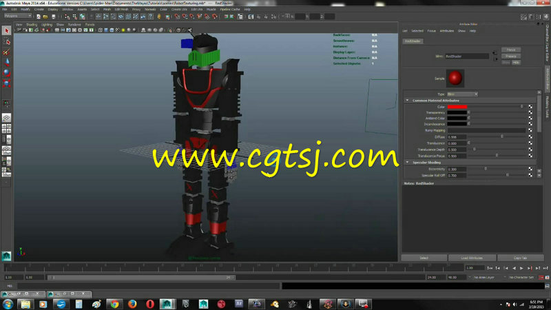 Maya机器人纹理着色技巧训练视频教程的图片3