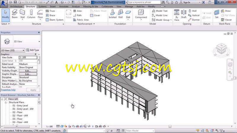 Revit Structure 2016综合训练视频教程的图片3