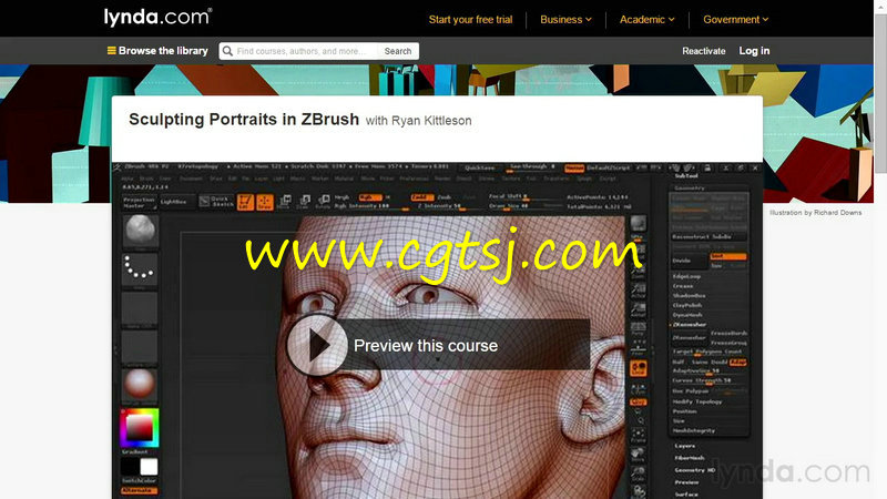 ZBrush自动拓扑工具训练视频教程的图片2