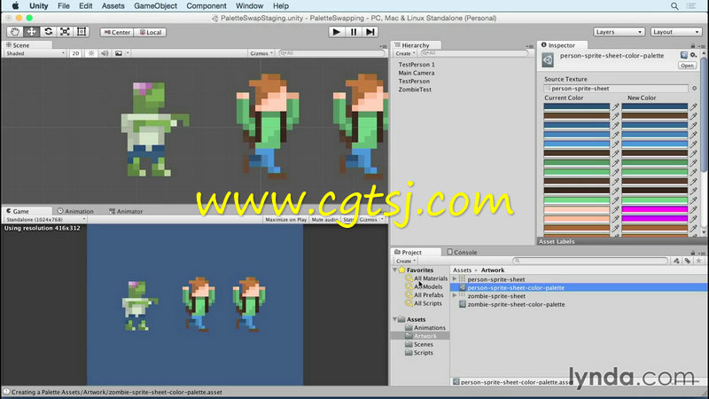 Unity二维游戏调色板使用技巧视频教程的图片3