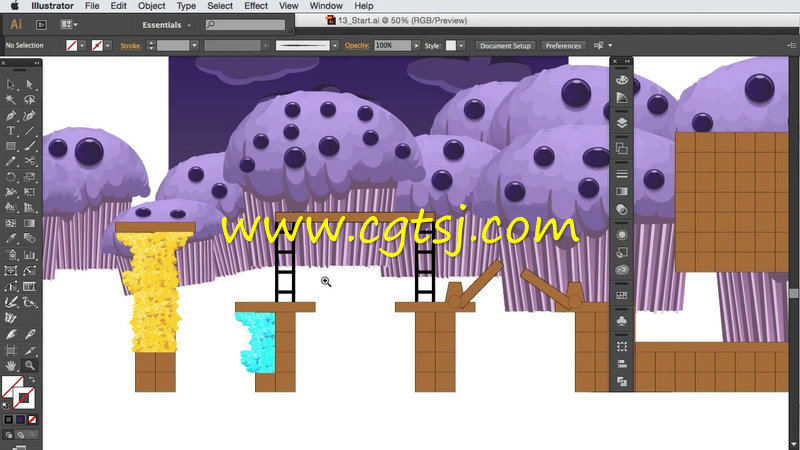 Illustrator二维游戏关卡艺术设计训练视频教程的图片4