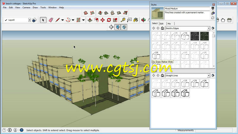 SketchUp模型样式生成训练视频教程的图片3