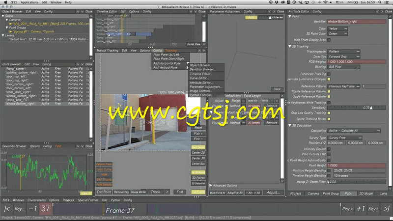 3DEqualizer镜头运动跟踪基础入门训练视频教程的图片3