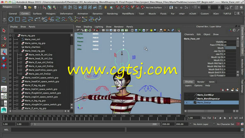 Maya面部表情骨骼动画技术视频教程的图片1
