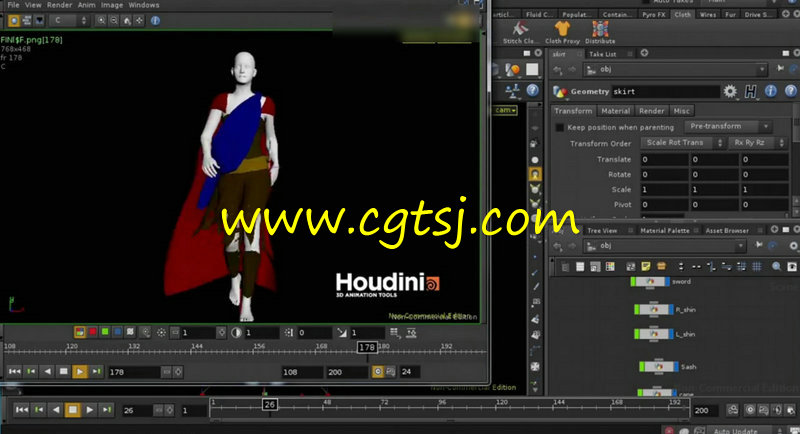 Houdini布料特效技术训练视频教程的图片2