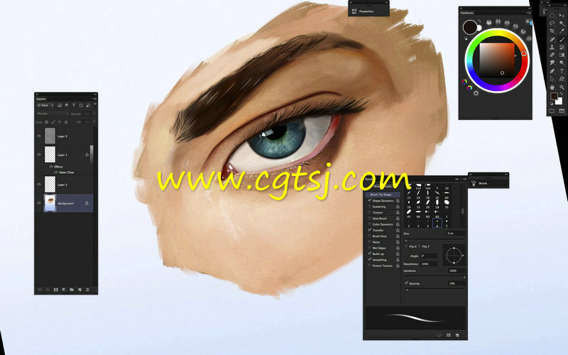 人物角色眼睛数字绘画技术训练视频教程的图片1