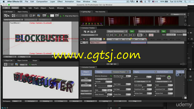 AE中ProAnimator三维字幕标题动画核心训练视频教程的图片2