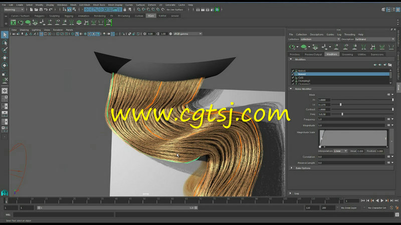 Maya曲线长发制作训练视频教程的图片3