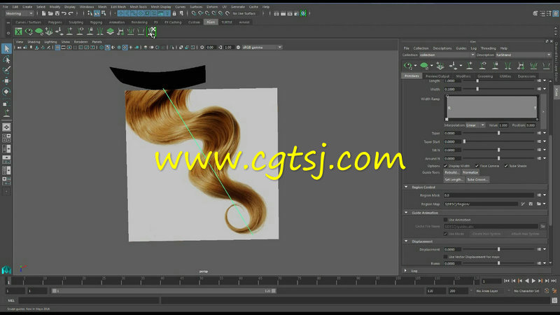 Maya曲线长发制作训练视频教程的图片4