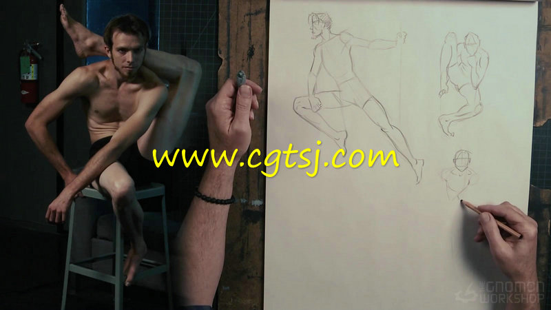 男性人物素描绘画基础剖析视频教程第二季的图片2