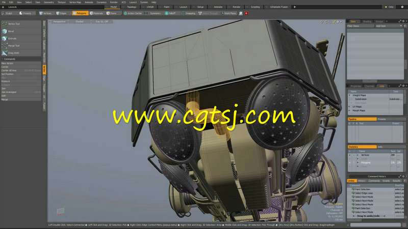 Modo超精细科幻运输船制作视频教程的图片1