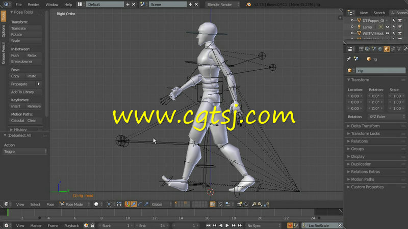 Blender骨骼套索技术训练视频教程的图片5