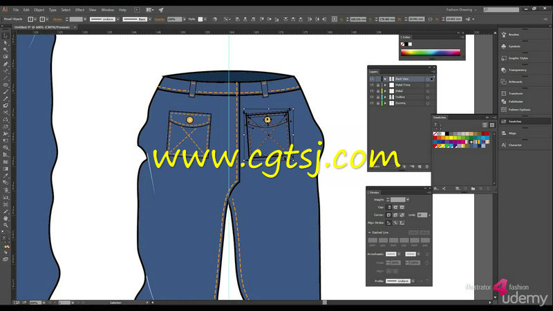 Illustrator CC时尚品牌服装设计训练视频教程的图片3