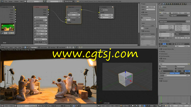 Blender绿屏合成特效视频教程的图片2