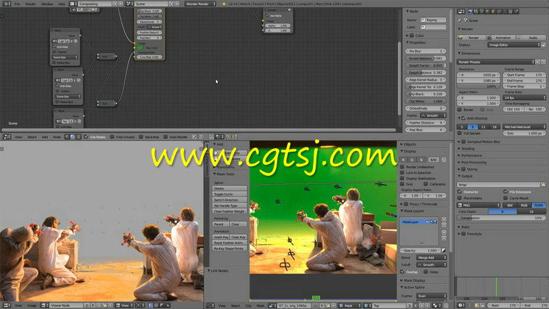 Blender绿屏合成特效视频教程的图片3