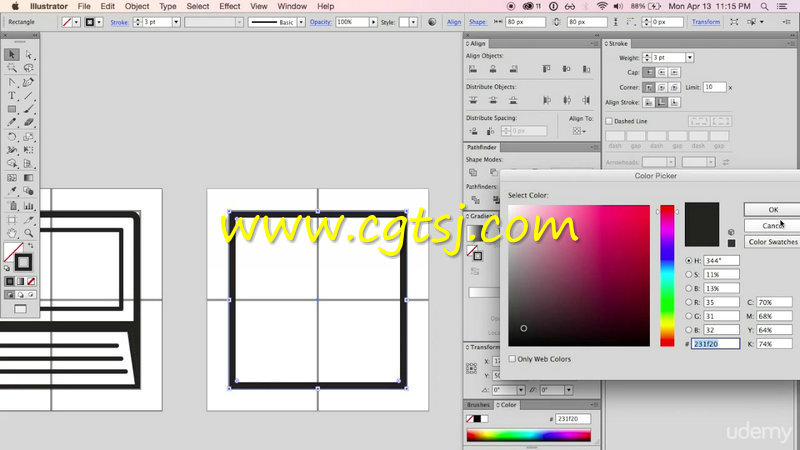 Illustrator矢量标识制作视频教程的图片2