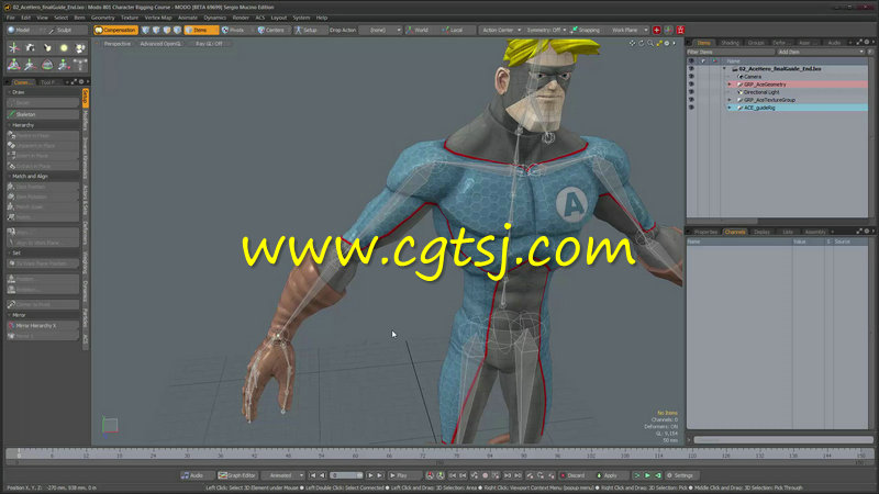 Modo角色骨骼动画设定视频教程的图片4