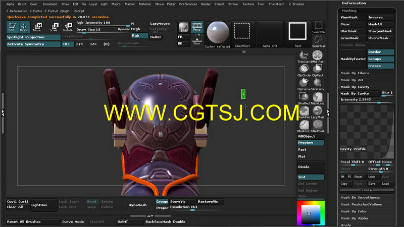 ZBrush科幻机甲忍者制作视频教程的图片5