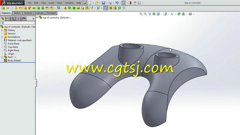 SOLIDWORKS游戏控制器人体工程学设计视频教程的图片1