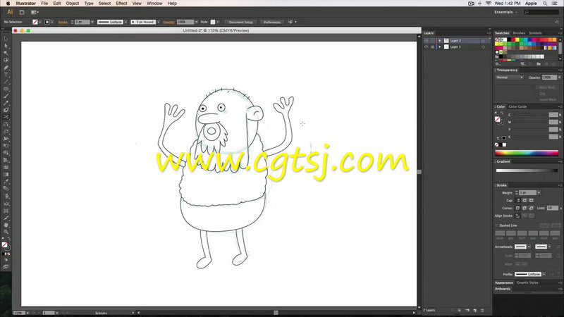 Illustrator简单卡通角色绘画训练视频教程的图片3
