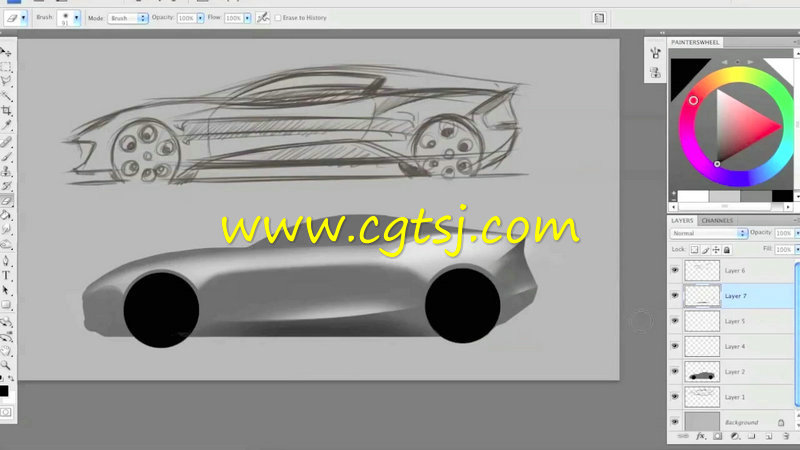 PS概念汽车设计训练视频教程的图片2