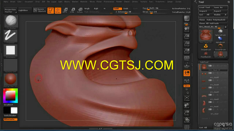 ZBrush兽人头像制作视频教程第二季的图片4