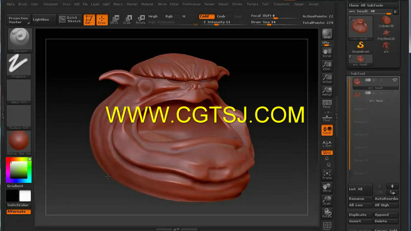 ZBrush兽人头像制作视频教程第一季的图片1