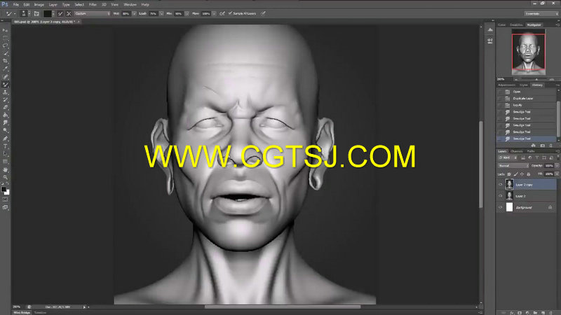 ZBrush中年角色肖像实例视频教程的图片1