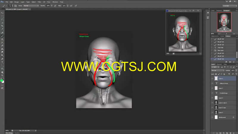 ZBrush中年角色肖像实例视频教程的图片2