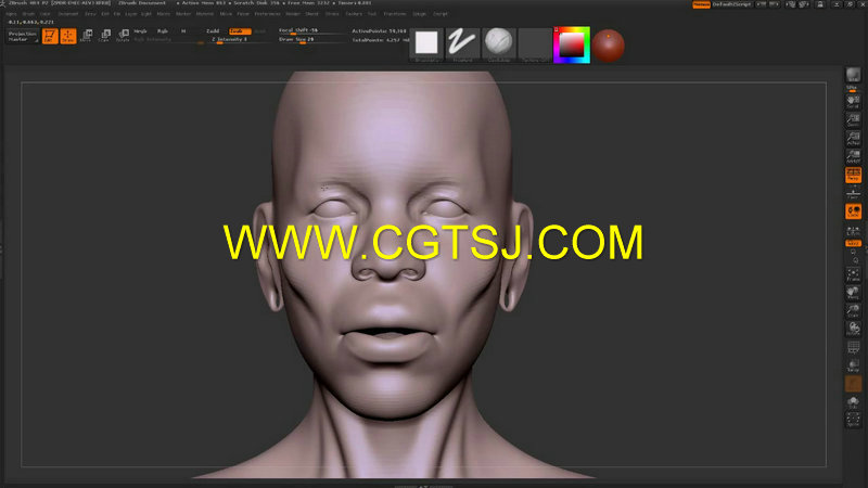 ZBrush中年角色肖像实例视频教程的图片4