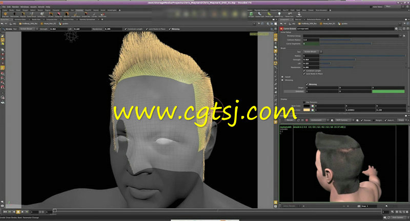 Houdini面部毛发高级制作训练视频教程的图片1