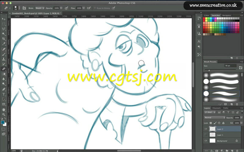 卡通僵尸绘画与上色技巧视频教程的图片1