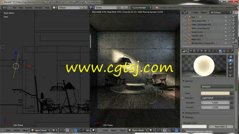 Blender室内渲染照明技术训练视频教程的图片2